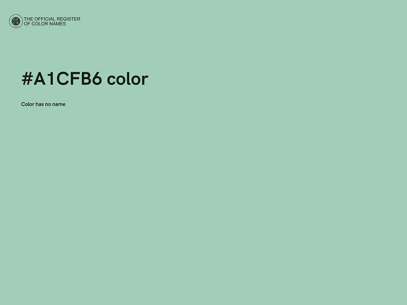 #A1CFB6 color image