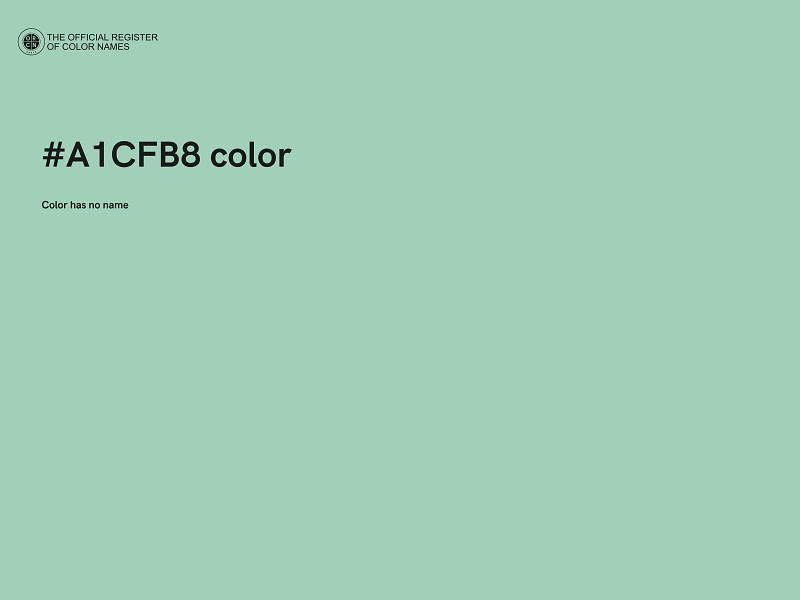 #A1CFB8 color image