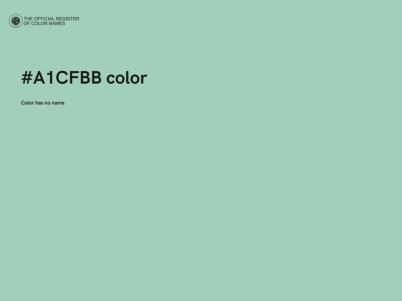 #A1CFBB color image