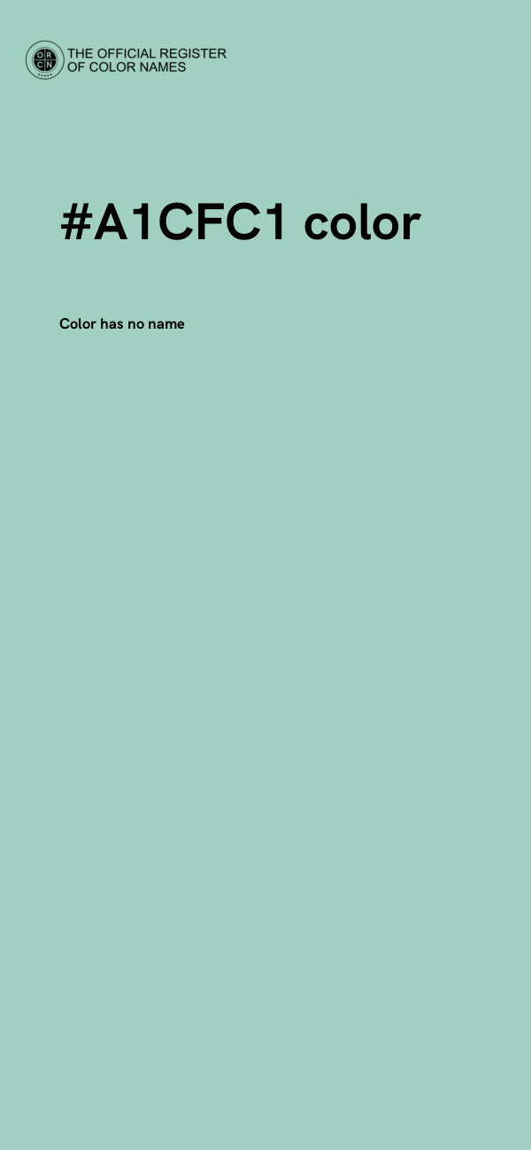 #A1CFC1 color image
