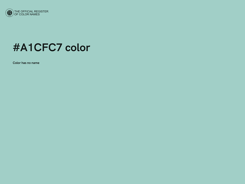 #A1CFC7 color image