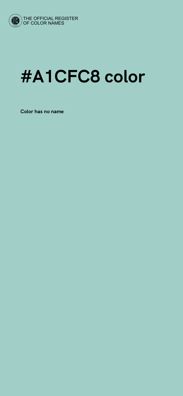 #A1CFC8 color image