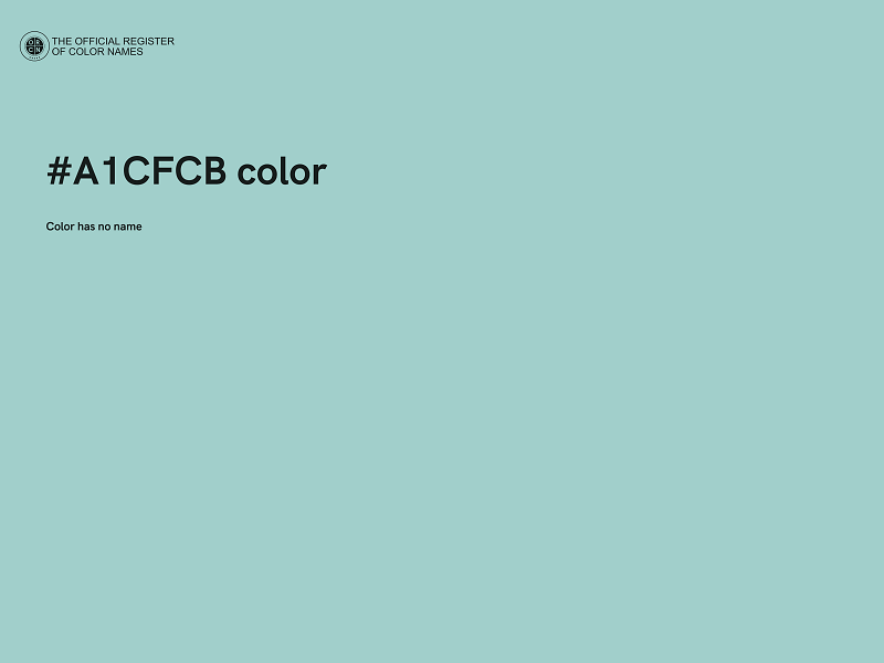 #A1CFCB color image