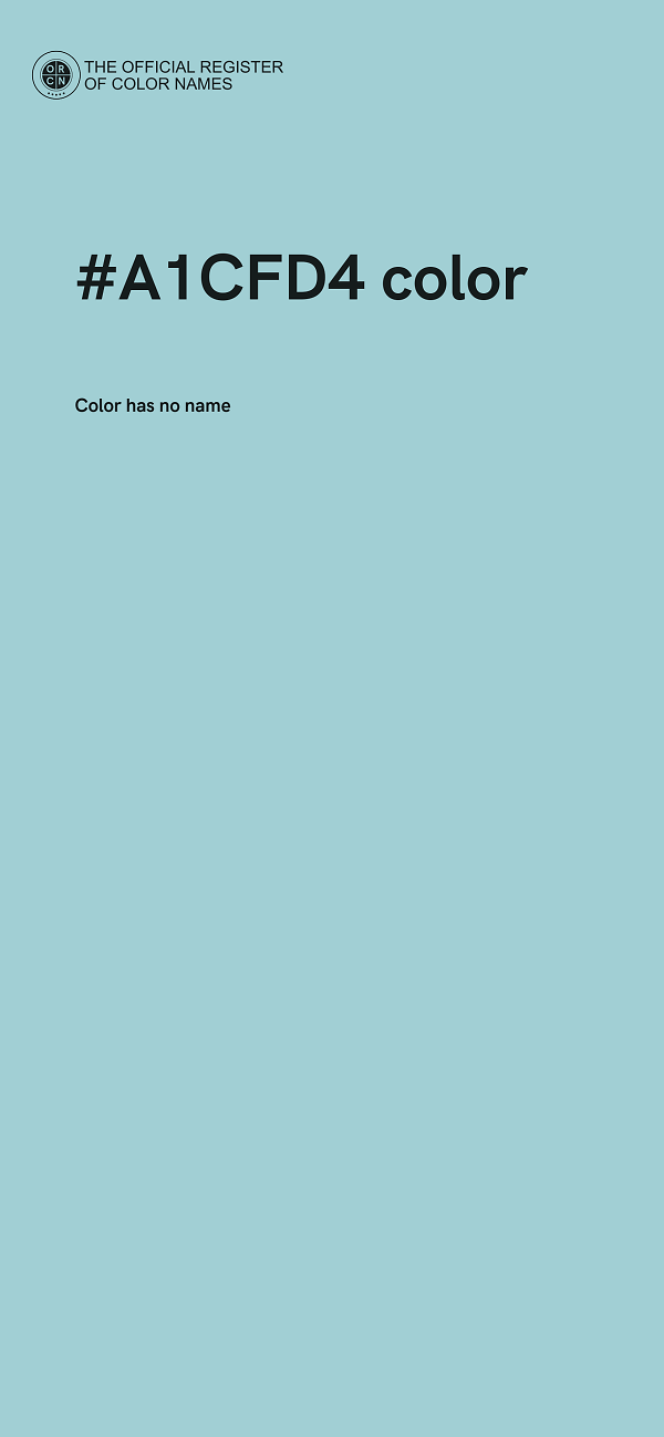 #A1CFD4 color image