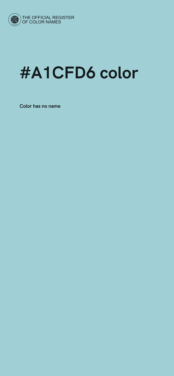 #A1CFD6 color image