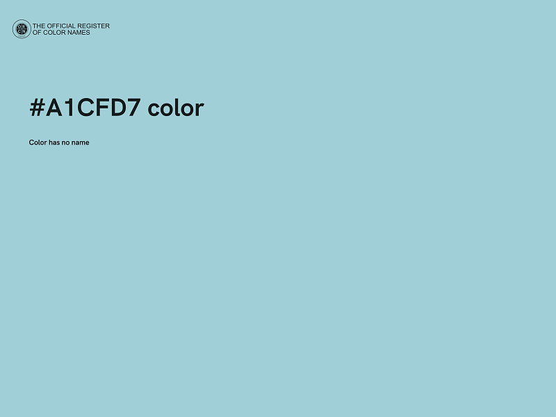 #A1CFD7 color image