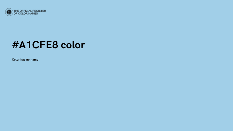 #A1CFE8 color image