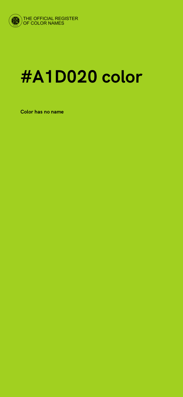 #A1D020 color image
