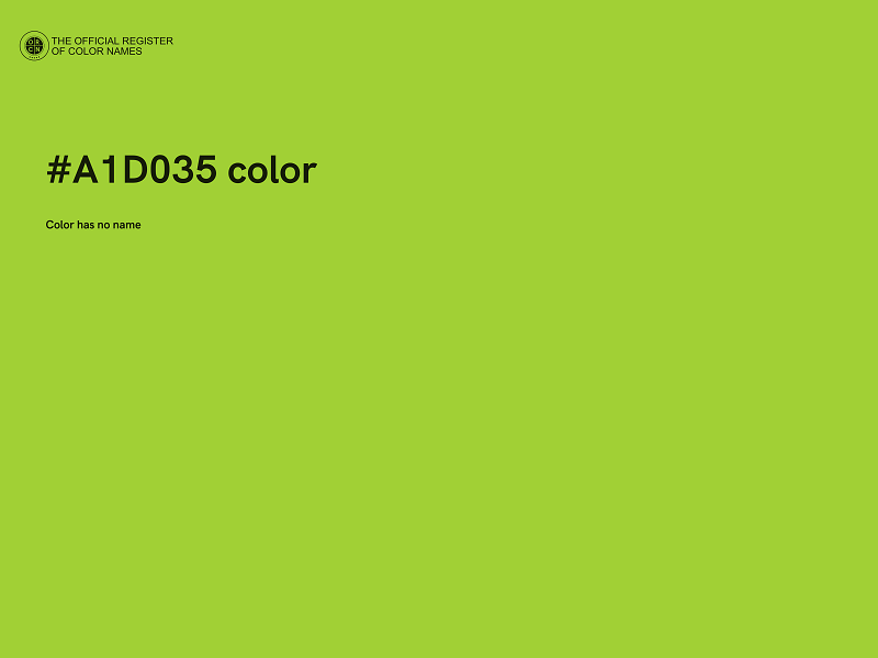 #A1D035 color image