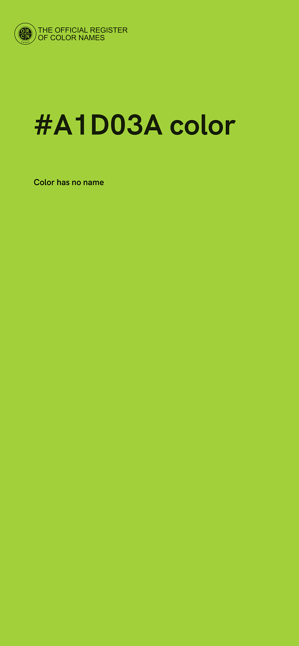 #A1D03A color image
