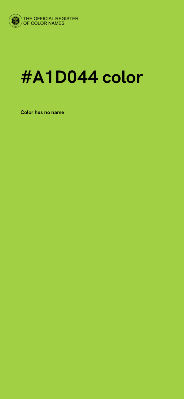 #A1D044 color image