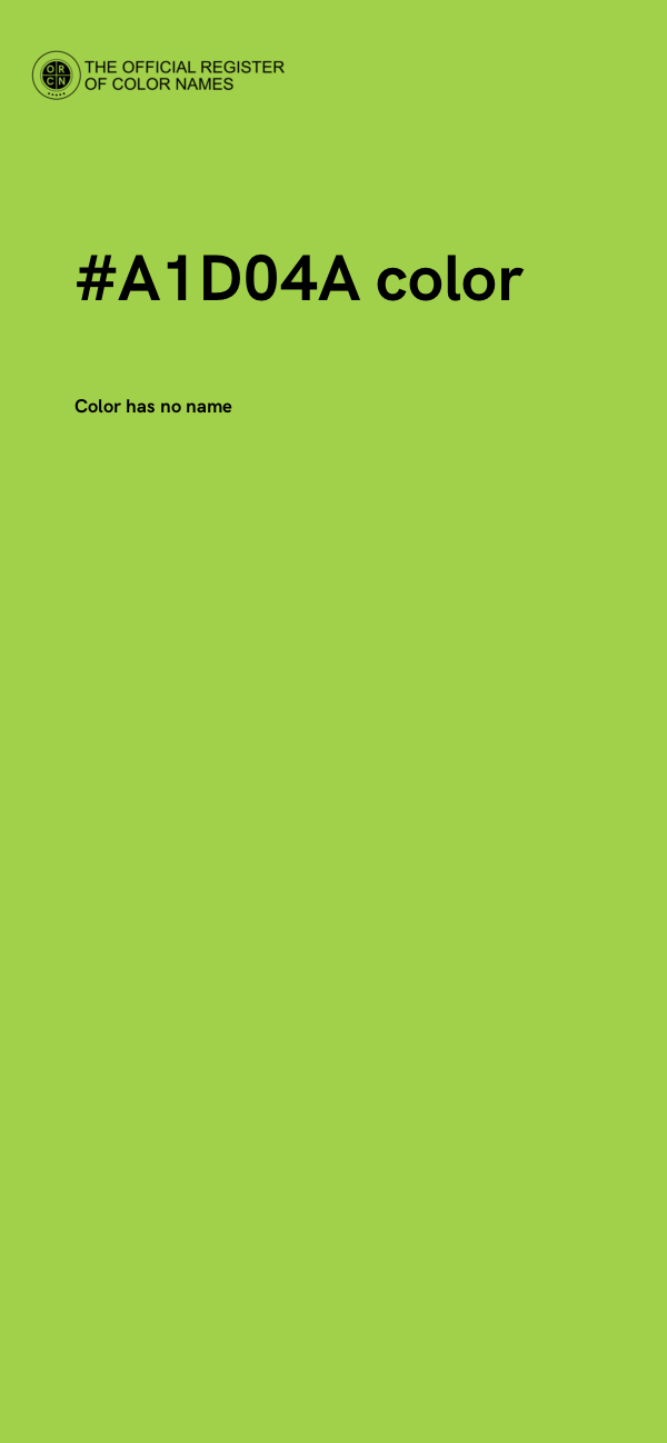 #A1D04A color image