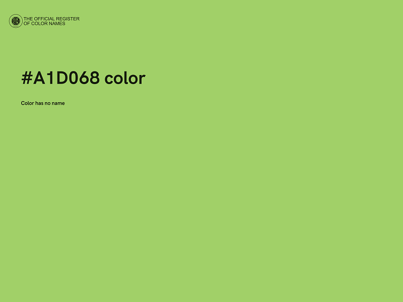 #A1D068 color image