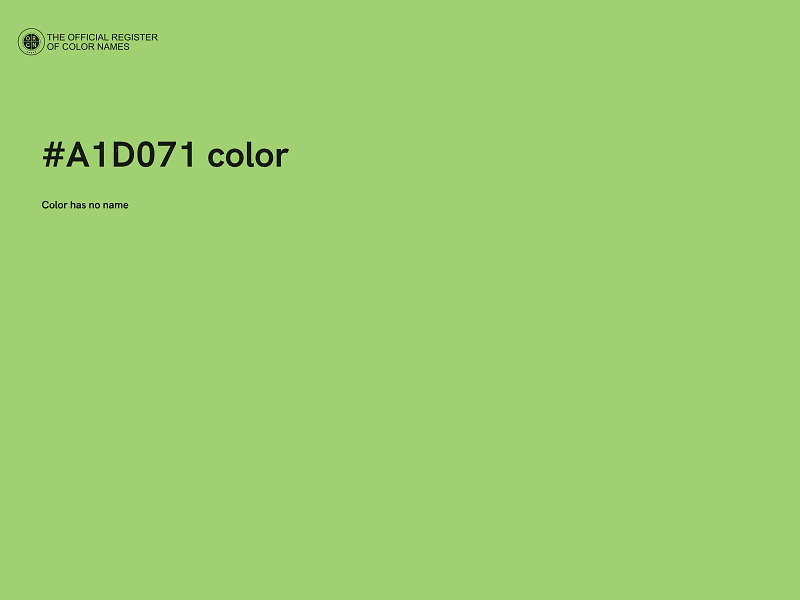 #A1D071 color image