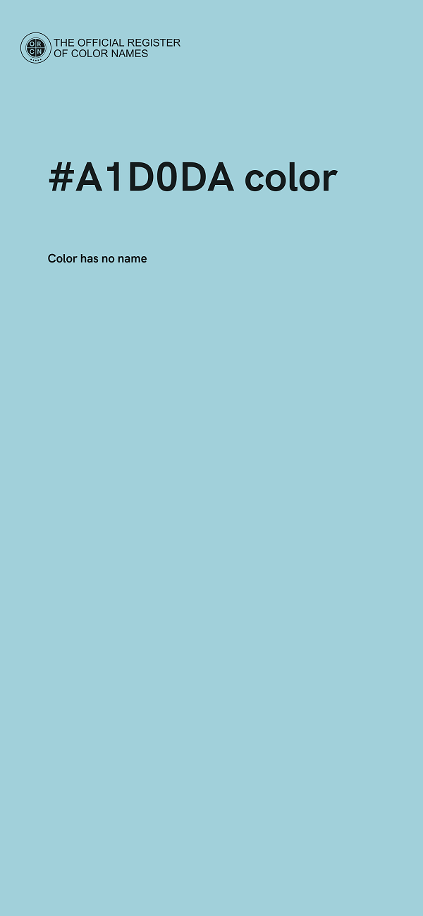 #A1D0DA color image