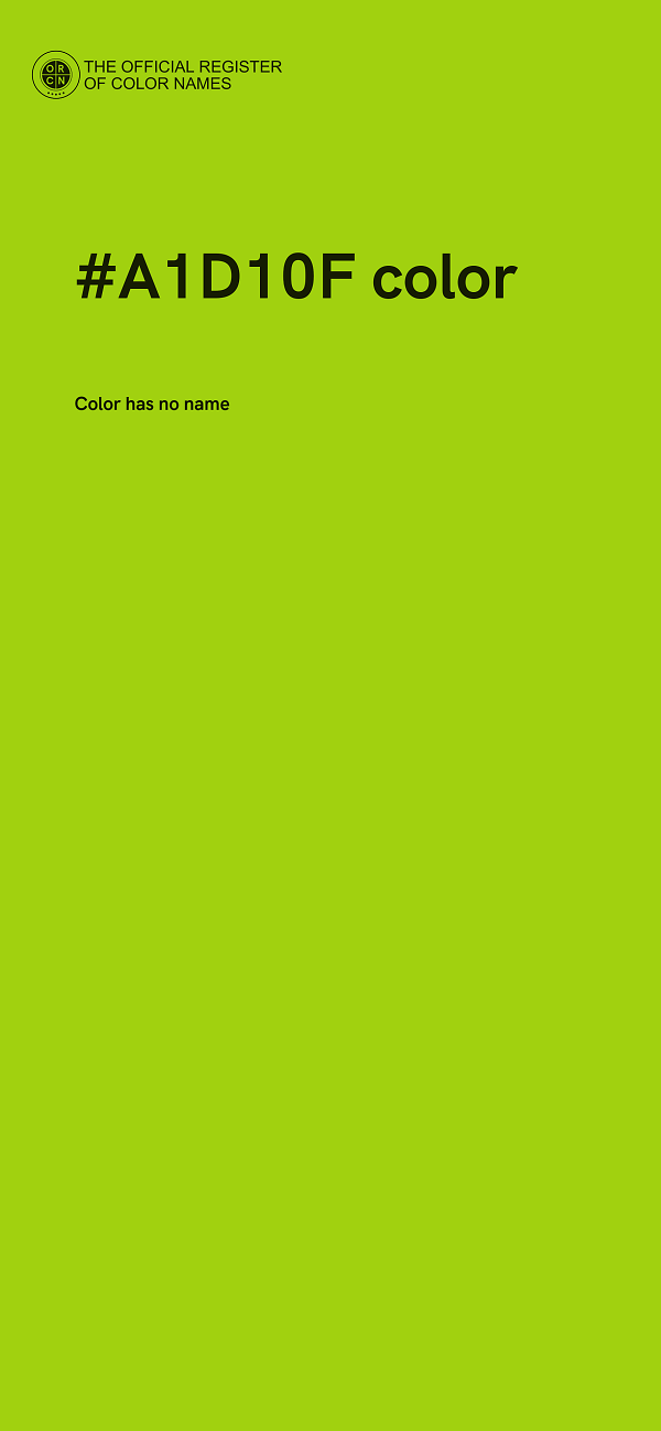 #A1D10F color image