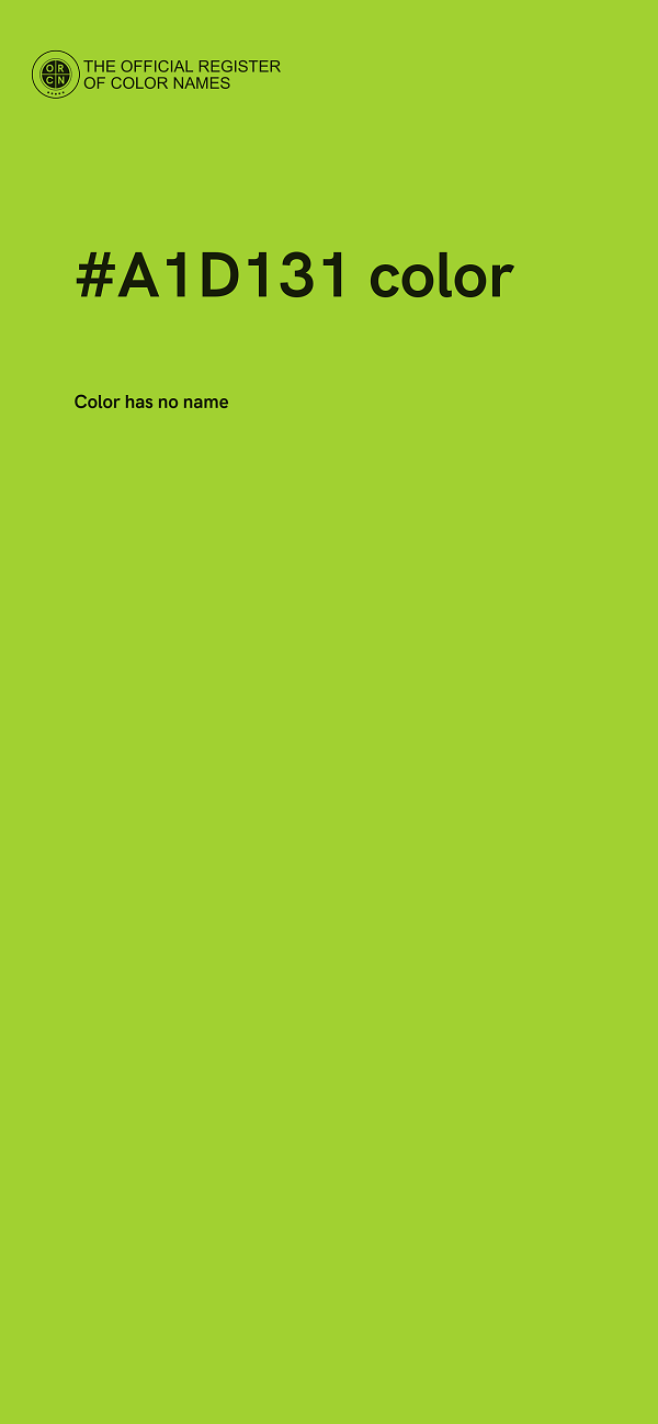 #A1D131 color image