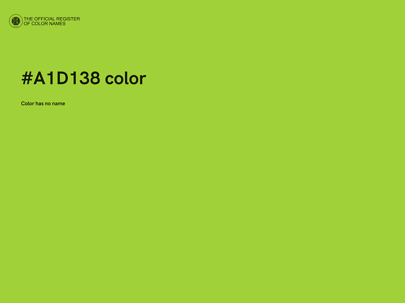 #A1D138 color image