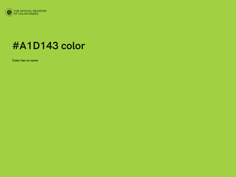 #A1D143 color image