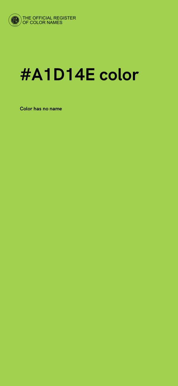 #A1D14E color image