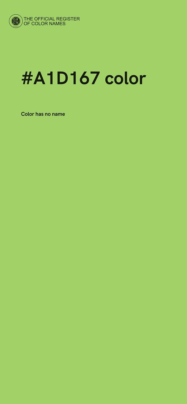 #A1D167 color image