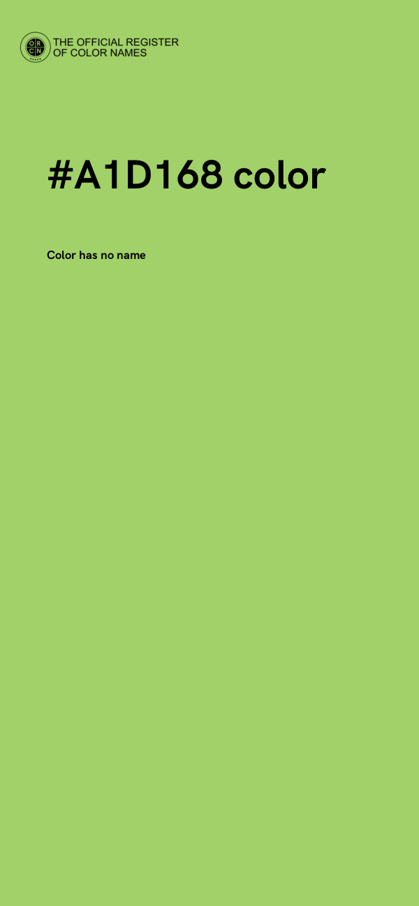 #A1D168 color image