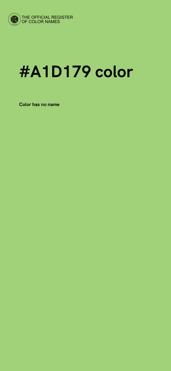 #A1D179 color image