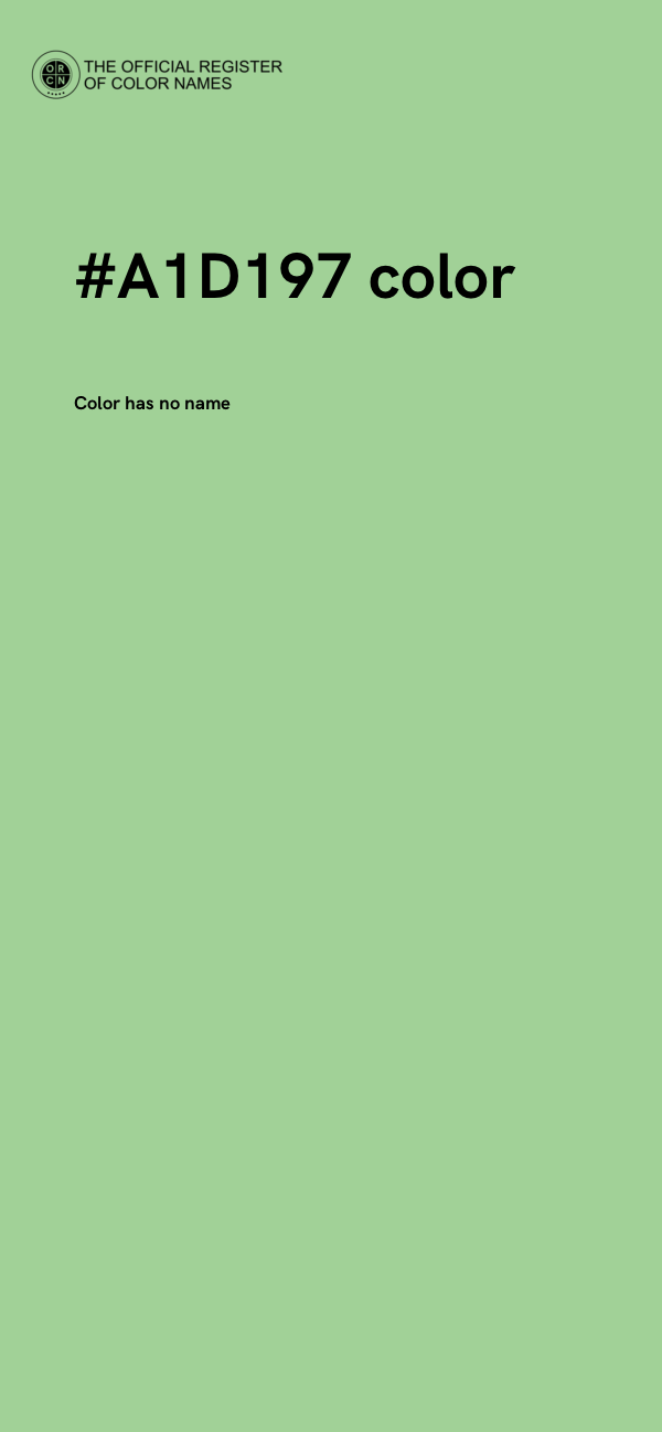 #A1D197 color image