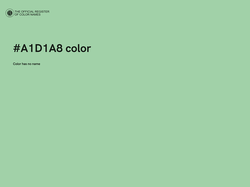 #A1D1A8 color image