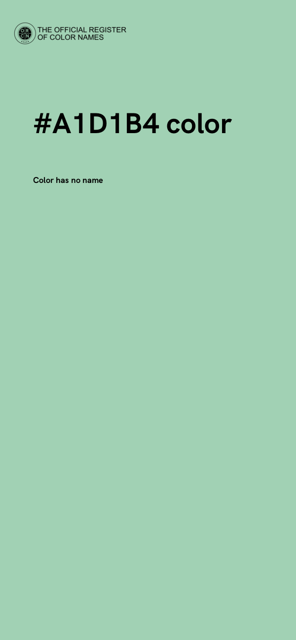 #A1D1B4 color image