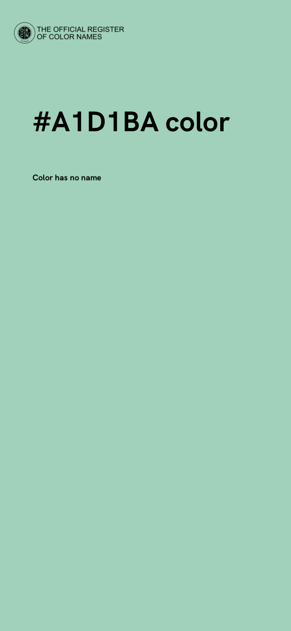 #A1D1BA color image