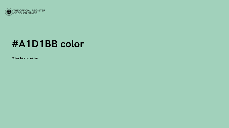 #A1D1BB color image