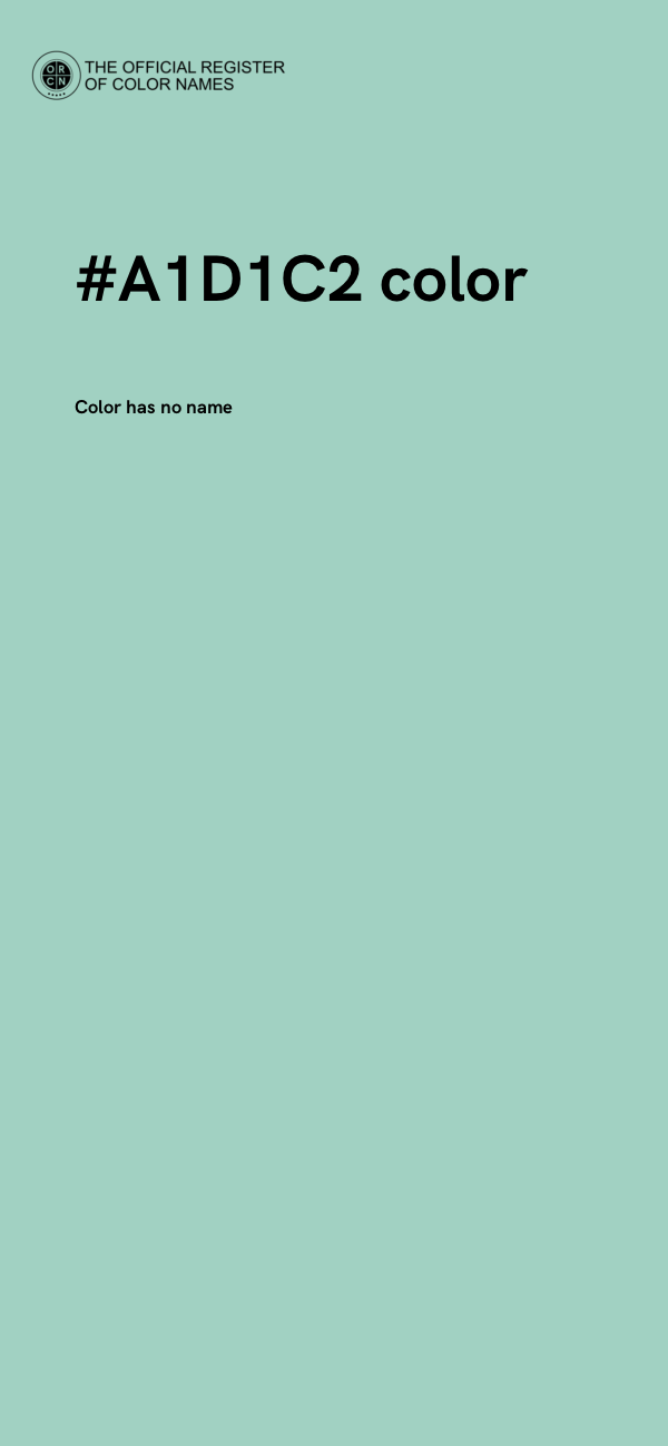 #A1D1C2 color image