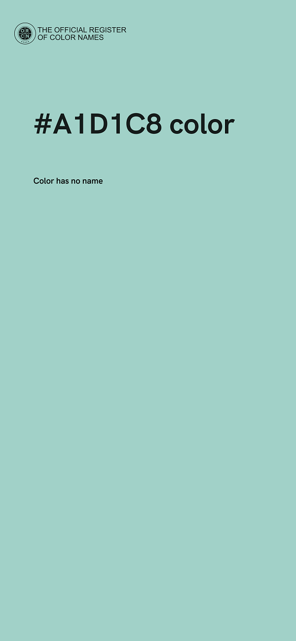 #A1D1C8 color image
