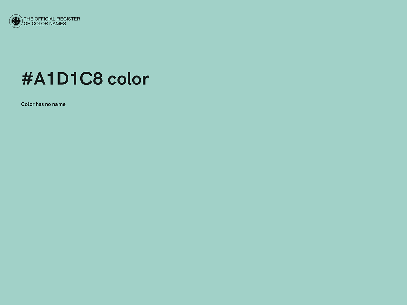 #A1D1C8 color image