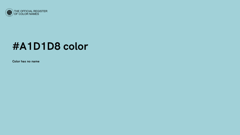 #A1D1D8 color image