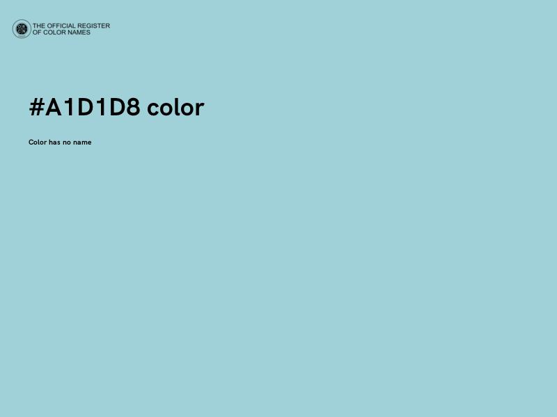 #A1D1D8 color image