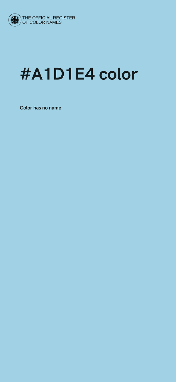 #A1D1E4 color image