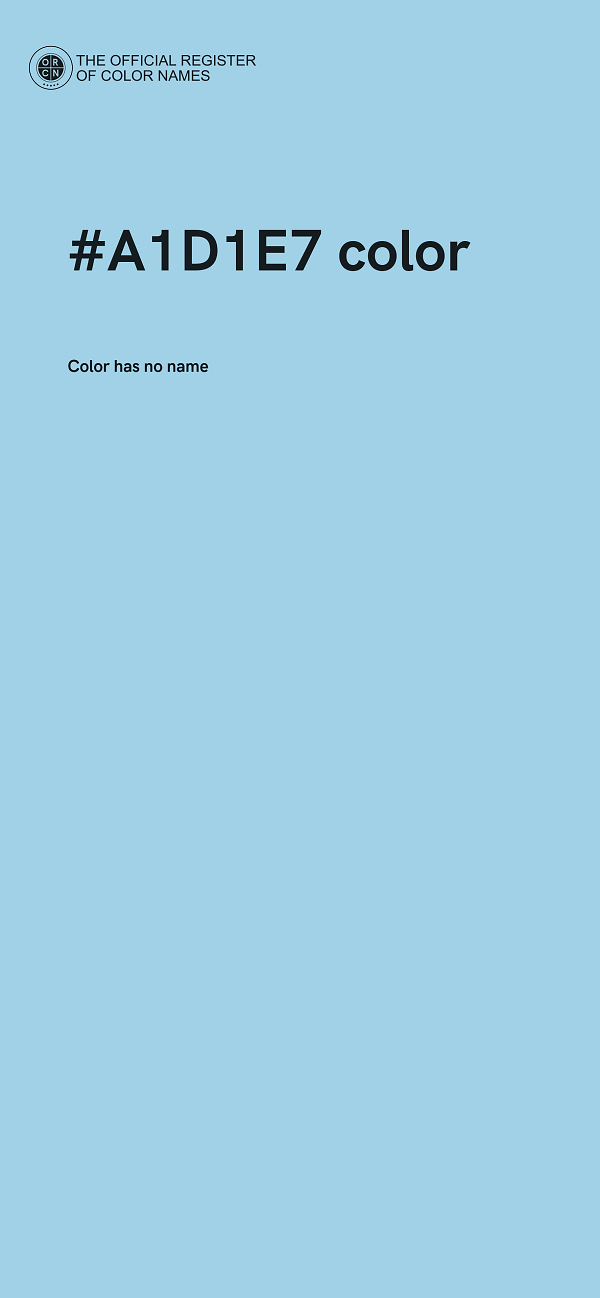 #A1D1E7 color image