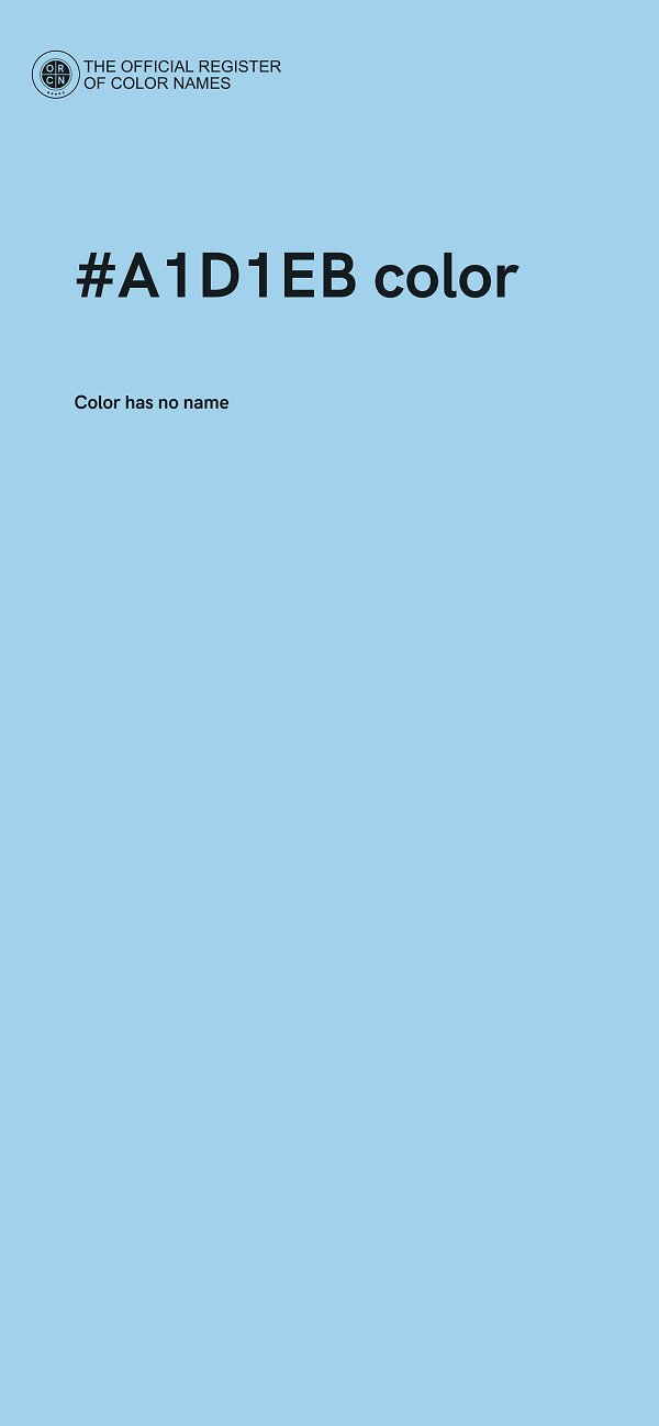 #A1D1EB color image