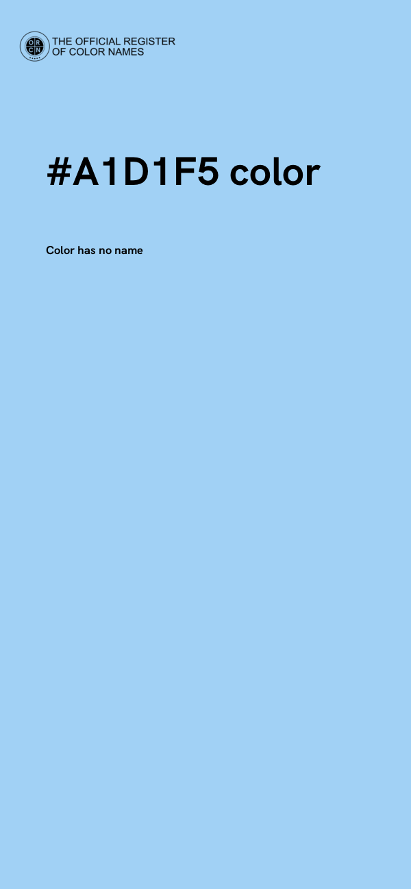 #A1D1F5 color image