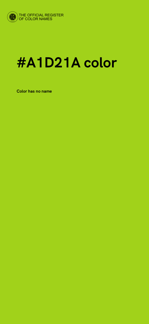 #A1D21A color image