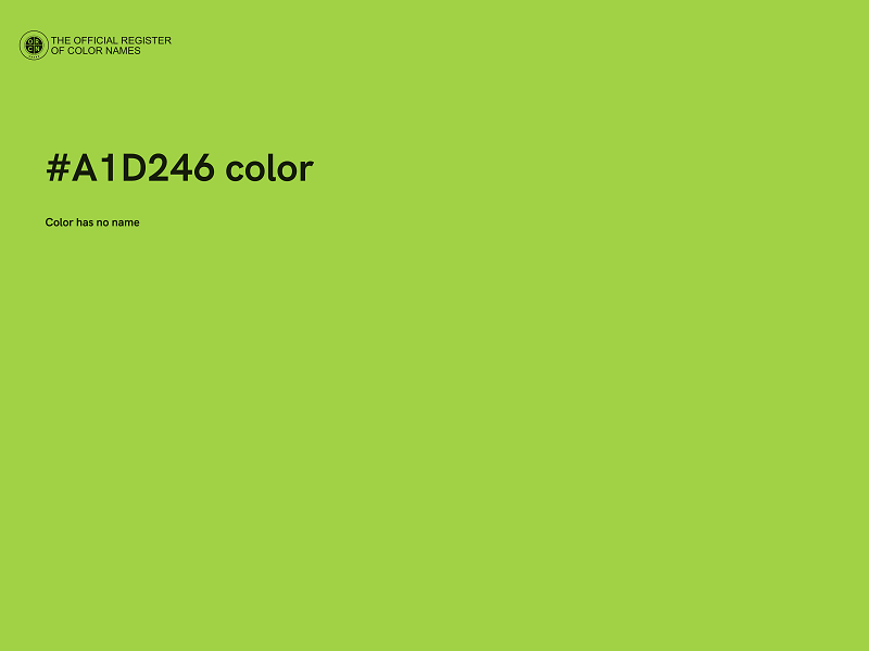 #A1D246 color image