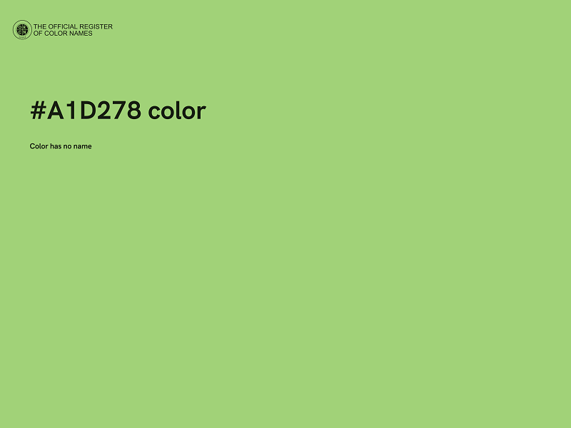 #A1D278 color image