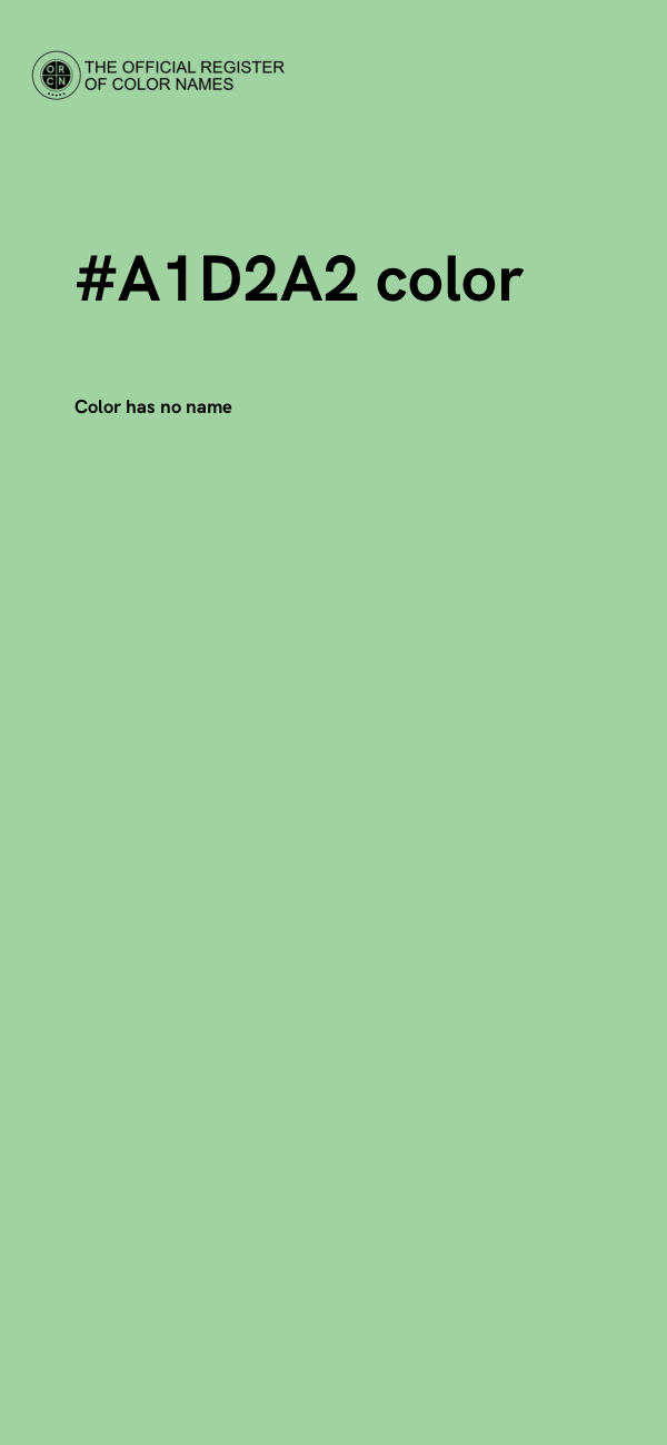 #A1D2A2 color image