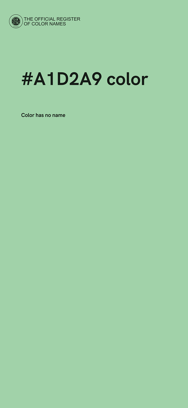 #A1D2A9 color image