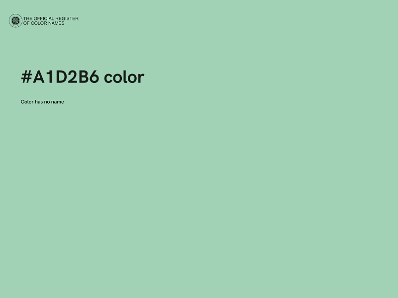 #A1D2B6 color image