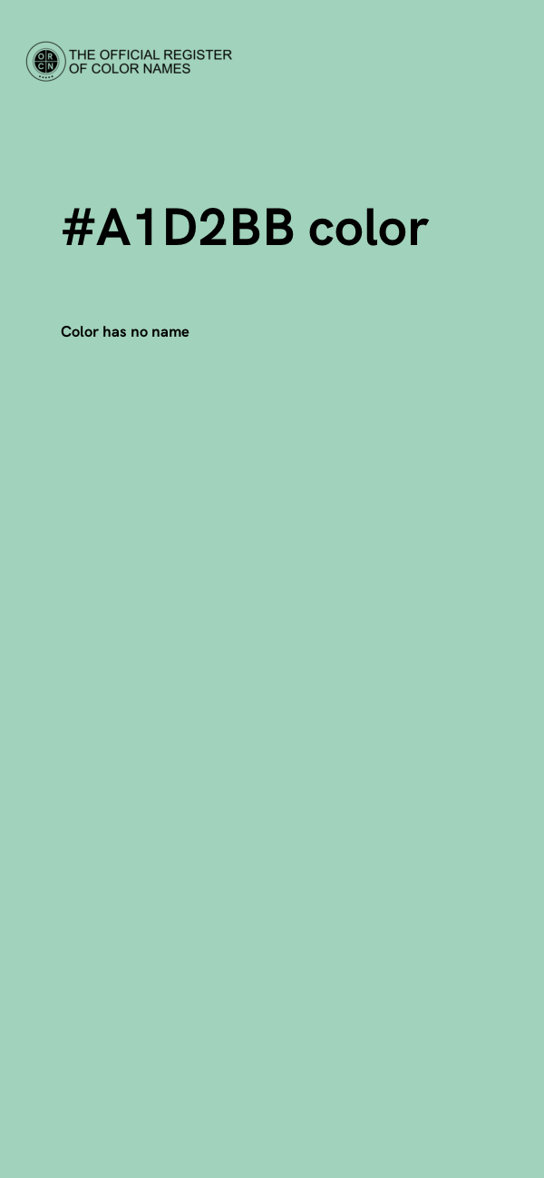 #A1D2BB color image