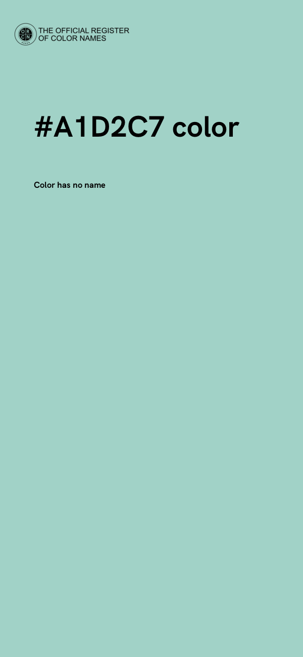 #A1D2C7 color image