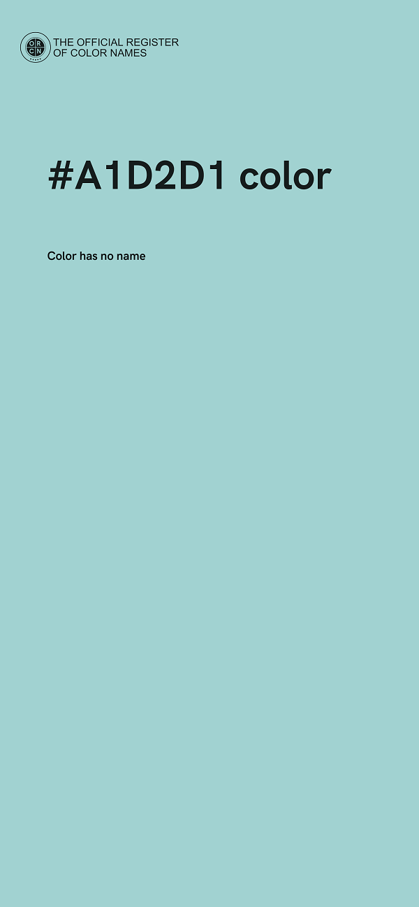 #A1D2D1 color image